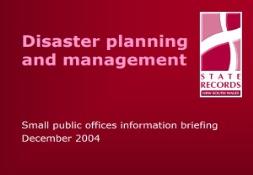 Disaster planning and management PowerPoint Presentation