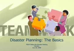 Disaster Planning-The Basics PowerPoint Presentation