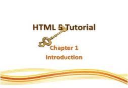 HTML 5 Tutorial PowerPoint Presentation