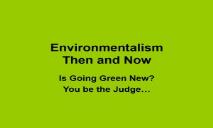 Environmentalism in American History PowerPoint Presentation
