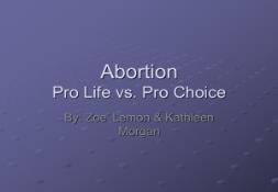 Abortion Pro Life vs Pro Choice PowerPoint Presentation