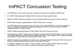 WWE ImPACT Testing PowerPoint Presentation