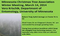 Minnesota Christmas Tree Association Winter Meeting PowerPoint Presentation
