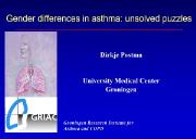 Gender differences in asthma Powerpoint Presentation