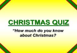 CHRISTMAS QUIZ PowerPoint Presentation