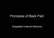Download Principles of Back Pain Powerpoint Presentation