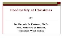 Food Safety at Christmas PowerPoint Presentation