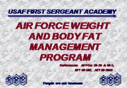 AIR FORCE WEIGHT AND BODY FAT MANAGEMENT PROGRAM PowerPoint Presentation