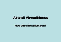 Aircraft Airworthines PowerPoint Presentation