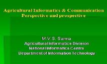 Indian Agriculture(DACNET - A GATEWAY TO DIRECTORATE) PowerPoint Presentation