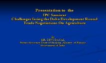 Agriculture in India PowerPoint Presentation