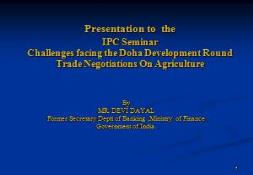 Agriculture in India PowerPoint Presentation
