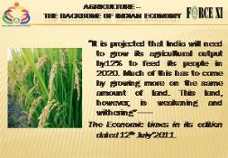 AGRICULTURE  (THE BACKBONE OF INDIAN ECONOMY) PowerPoint Presentation