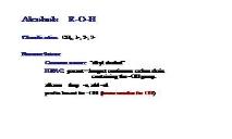 Alcohols Chemistry PowerPoint Presentation