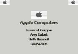 Apple Computers PowerPoint Presentation