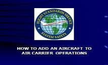 How to Add an Aircraft to Air Carrier Operations PowerPoint Presentation