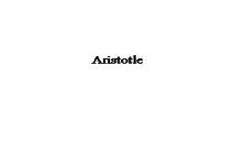 Aristotle PowerPoint Presentation