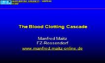Diagram of the Blood Clotting Cascade PowerPoint Presentation