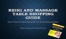 Reiki And Massage Table Shopping Guide PowerPoint Presentation