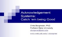 Acknowledgement System PowerPoint Presentation