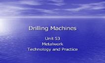 Drilling Machine PowerPoint Presentation