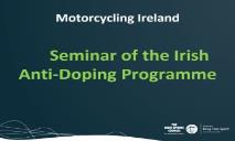 Consequences of not adhering to Anti Doping Procedures PowerPoint Presentation