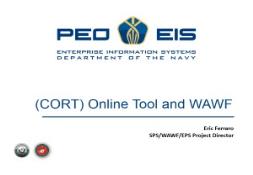 CORT Tool and WAWF PowerPoint Presentation