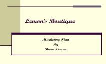 Lemons Boutique PowerPoint Presentation