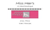Miss Meers A Shoe Boutique PowerPoint Presentation