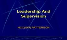 Leadership And Supervision Navy Medicine PowerPoint Presentation