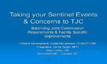 Reviewable Sentinel Events - Recent News Upcoming Events  PowerPoint Presentation