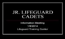 JR LIFEGUARD CADETS PowerPoint Presentation