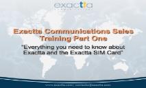 Sales Training Exactta Communications SIM Cards PowerPoint Presentation