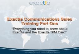 Sales Training Exactta Communications SIM Cards PowerPoint Presentation