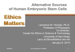 Alternative Sources of Human Embryonic Stem Cells PowerPoint Presentation