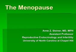 Menopause Welcome UNC School of Medicine PowerPoint Presentation