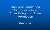 Business Marketing Communications Advertising and Sales PowerPoint Presentation