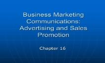 Business Marketing Communications Advertising and Sales PowerPoint Presentation
