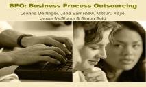 BPO Business Process Outsourcing PowerPoint Presentation