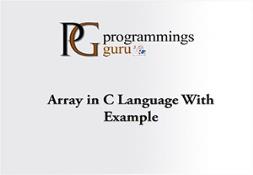 Array in C Language With Example Powerpoint Presentation