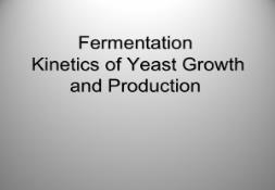 Fermentation Kinetics of Yeast Growth and Production PowerPoint Presentation
