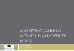 Event Planning Annual Plan Club Officer Roles PowerPoint Presentation