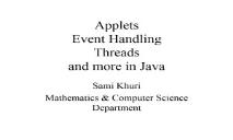 Event Handling Department of Computer Science PowerPoint Presentation