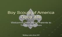 Boy Scouts of America Troop PowerPoint Presentation