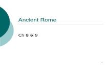 Ancient Rome Welcome to Social Studies PowerPoint Presentation