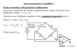 Instrumentation Amplifiers PowerPoint Presentation