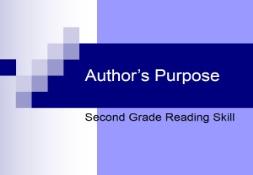 Authors Purpose Jefferson County Public Schools PowerPoint Presentation