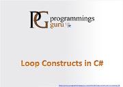 Looping Statements in C Sharp Powerpoint Presentation