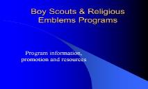Boy Scouts Religious Awards PowerPoint Presentation