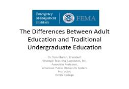 The Differences Between Adult Education and Traditional PowerPoint Presentation